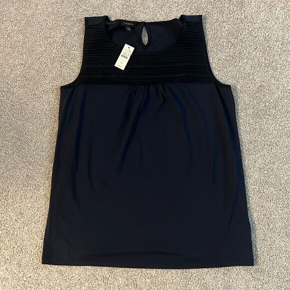 NWT Talbots Navy Detailed Tank - Picture 1 of 4